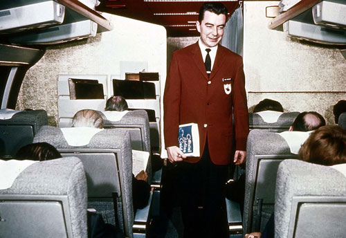 Jim Dolin plays DPS in the Boeing 707 mockup at Kansas City